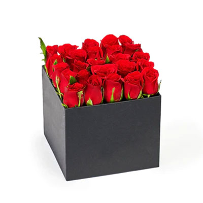 "25 Red Roses Flower Box - code BF18 - Click here to View more details about this Product